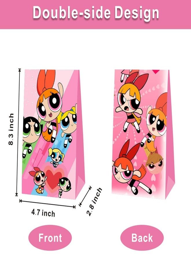 fancigo 12Pcs Power Girls Party Gift Bags Goodie Bags for Girls Birthday Decorations Party Supplies - Image 2